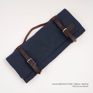 Canvas Knife Roll (10 Slot) - Hokusai - Red Fuji
