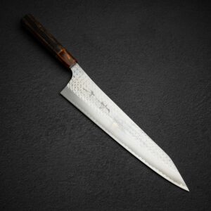 Kurosaki Kokusen Ei Aogami Super K tip Gyuto 270mm Gold Ferrule