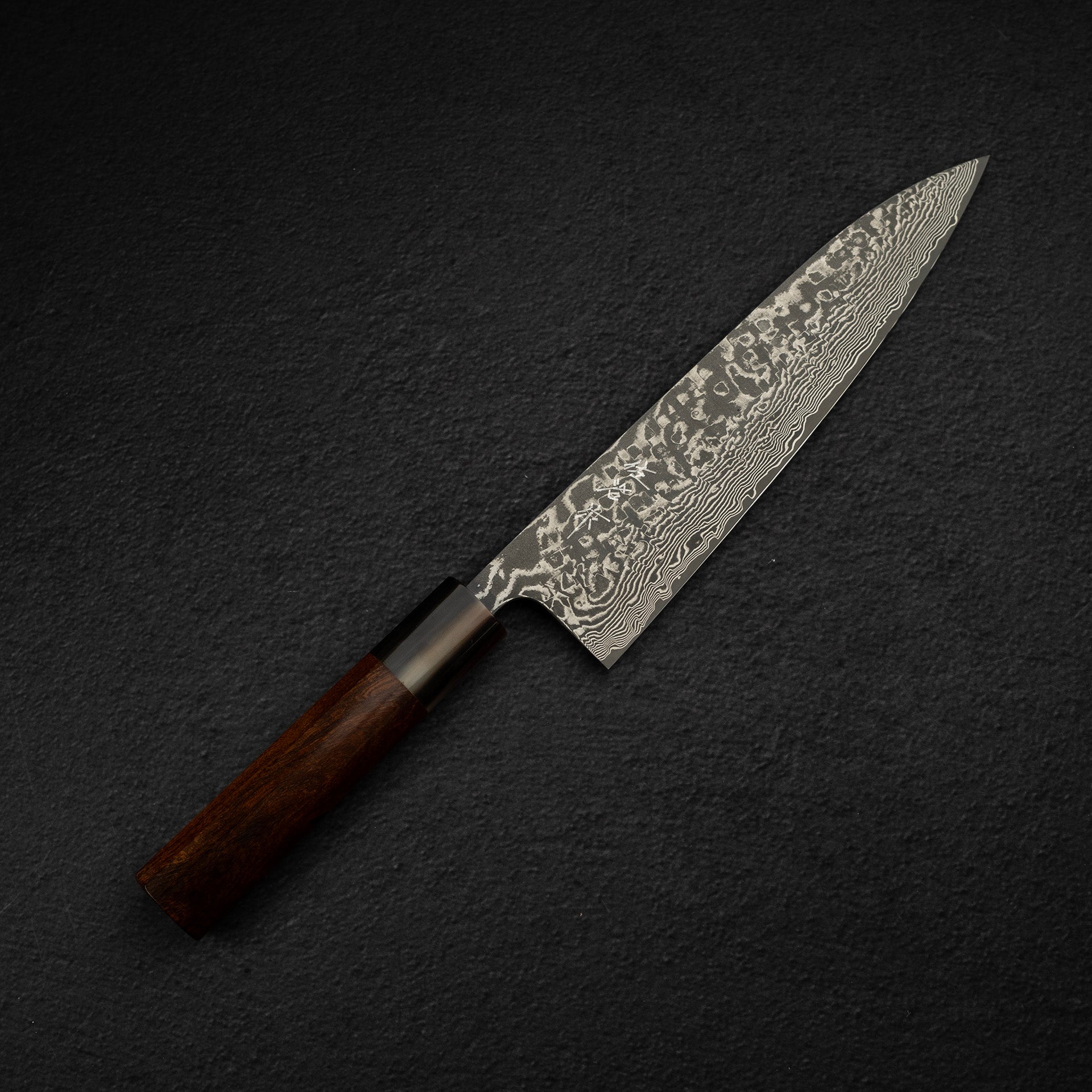 DSC_2193.jpg Takeshi Saji SG2 Black Damascus Gyuto 210mm with Wenge Saya, view 3
