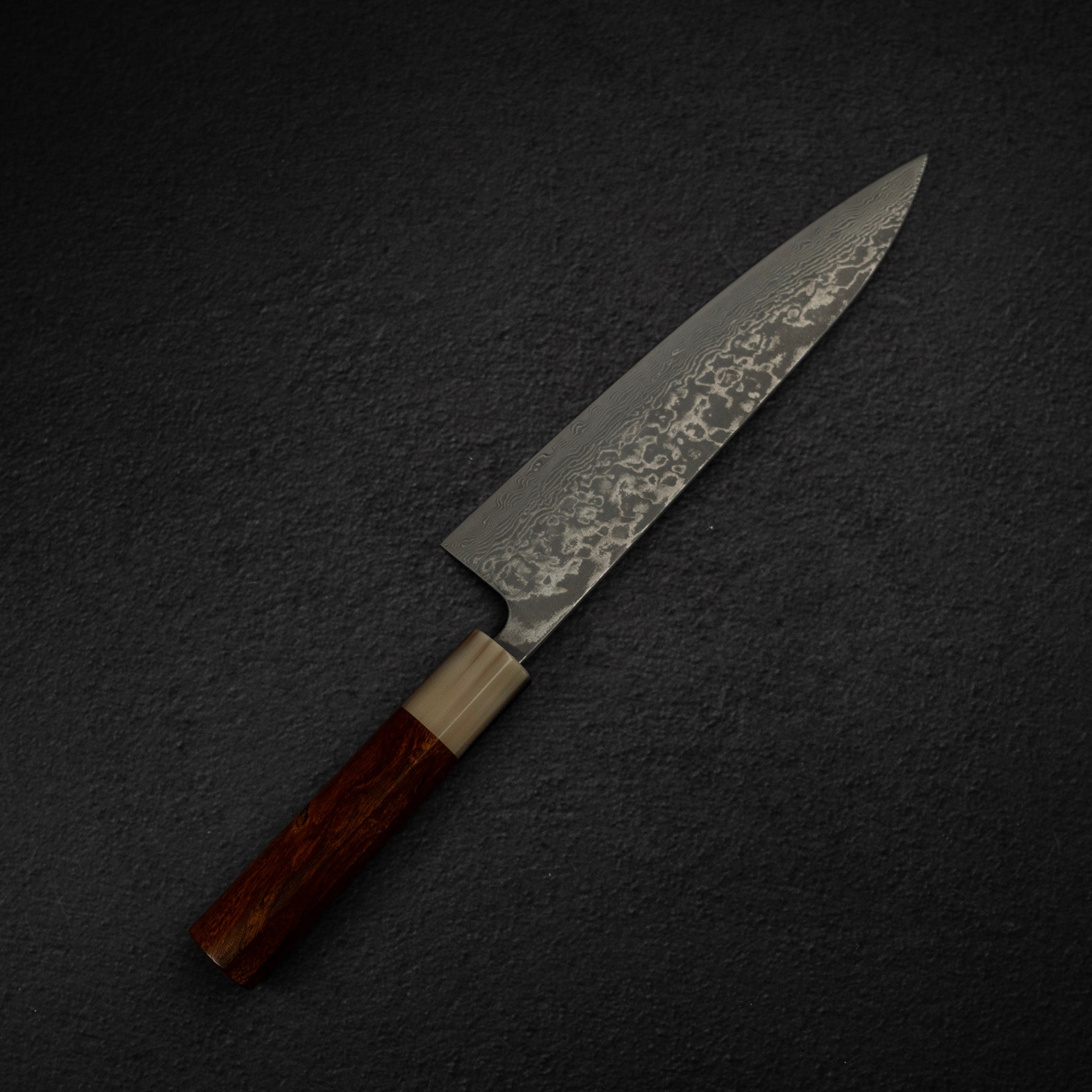 DSC_2198.jpg Takeshi Saji SG2 Black Damascus Gyuto 210mm with Wenge Saya, view 6