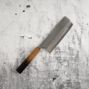 Matsubara Blue 2 Nakiri 165mm Nashiji Burnt Kashi