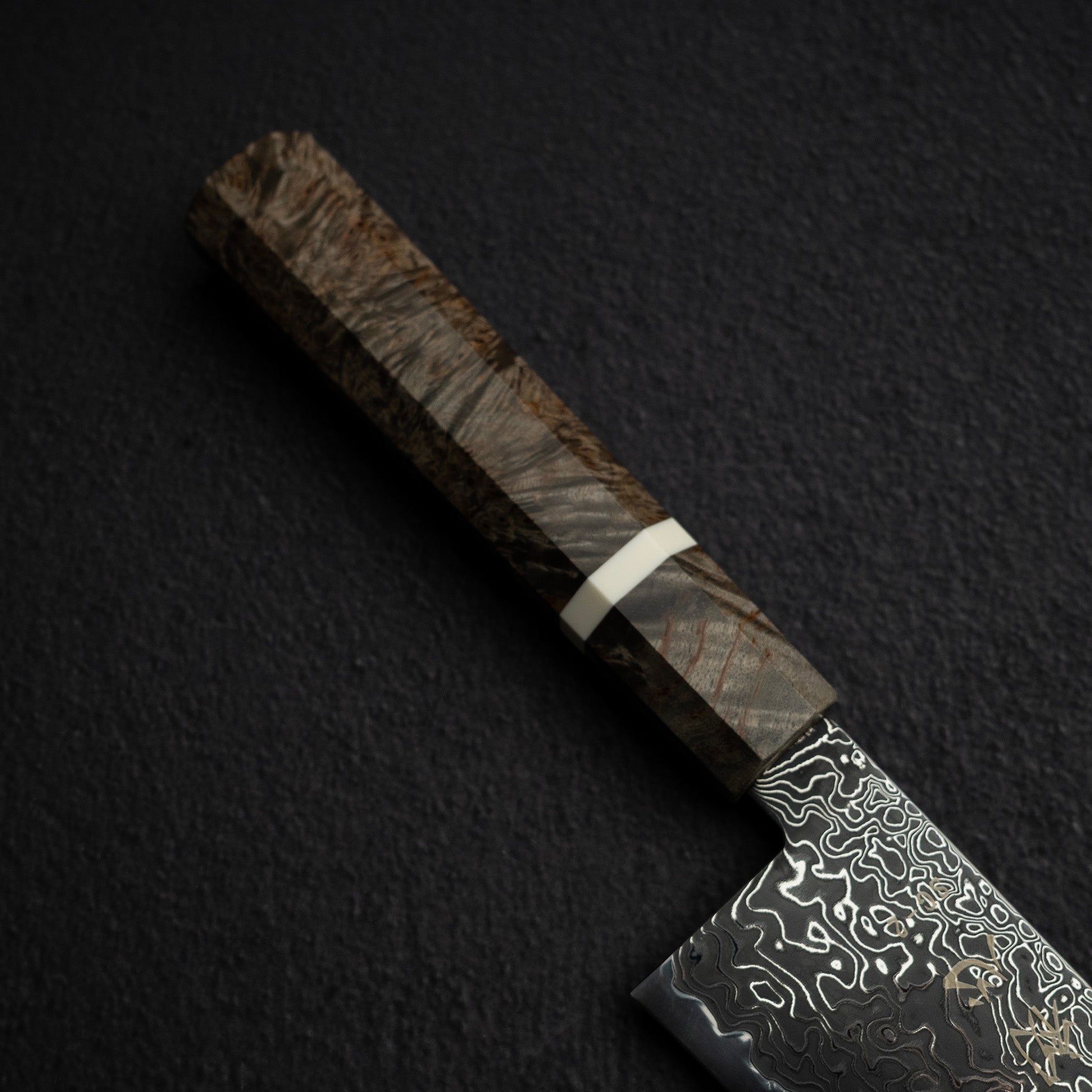 DSC_9979.jpg Hatsukokoro Ryuhyo SG2 Black Damascus K-tip Gyuto 240mm Birch, view 2