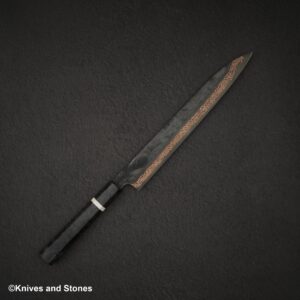 Hatsukokoro x Nigara Yorokobi SLD Copper Damascus Sujihiki 270mm Birch Handle