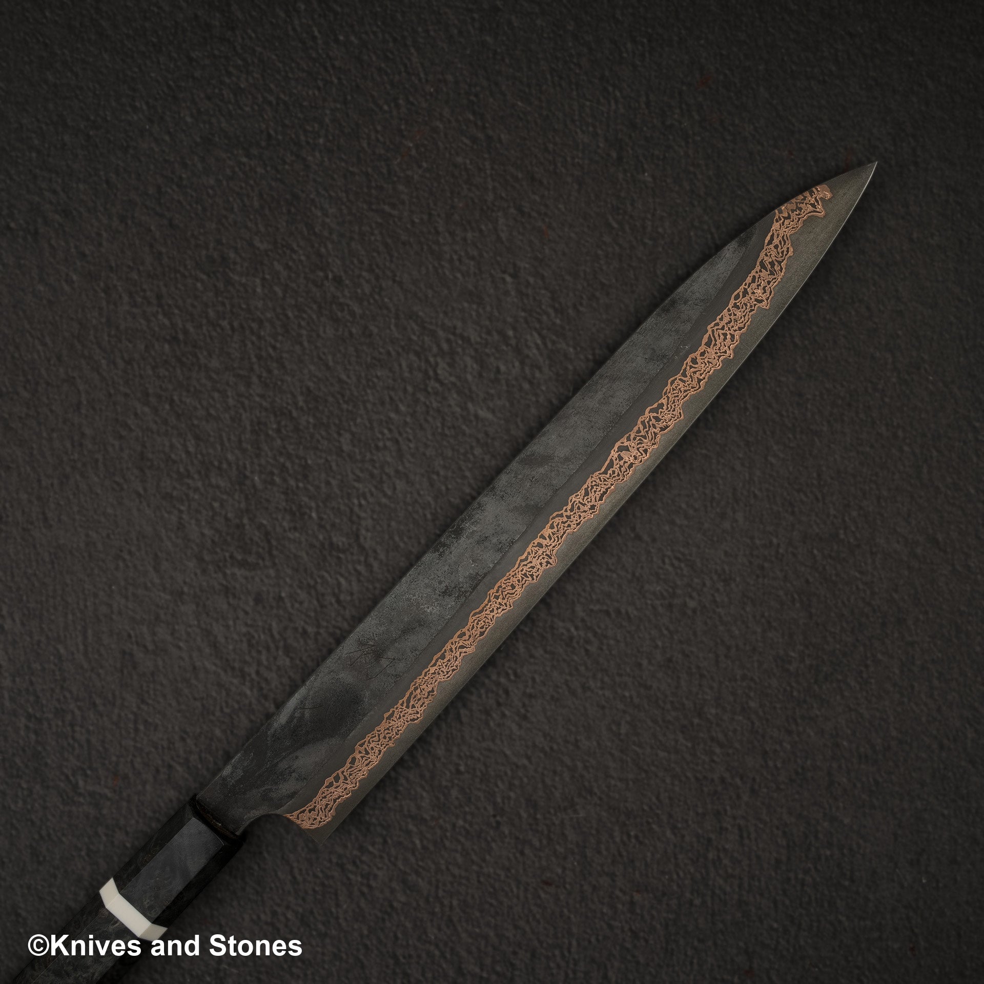 Hatsukokoro x Nigara Yorokobi SLD Copper Damascus Sujihiki 270mm Birch Handle 20240907 03