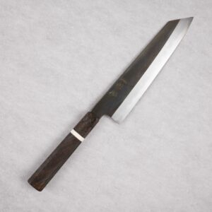 Hatsukokoro x Satoshi Nakagawa Blue 1 Etched Black Damascus K tip Gyuto 210mm
