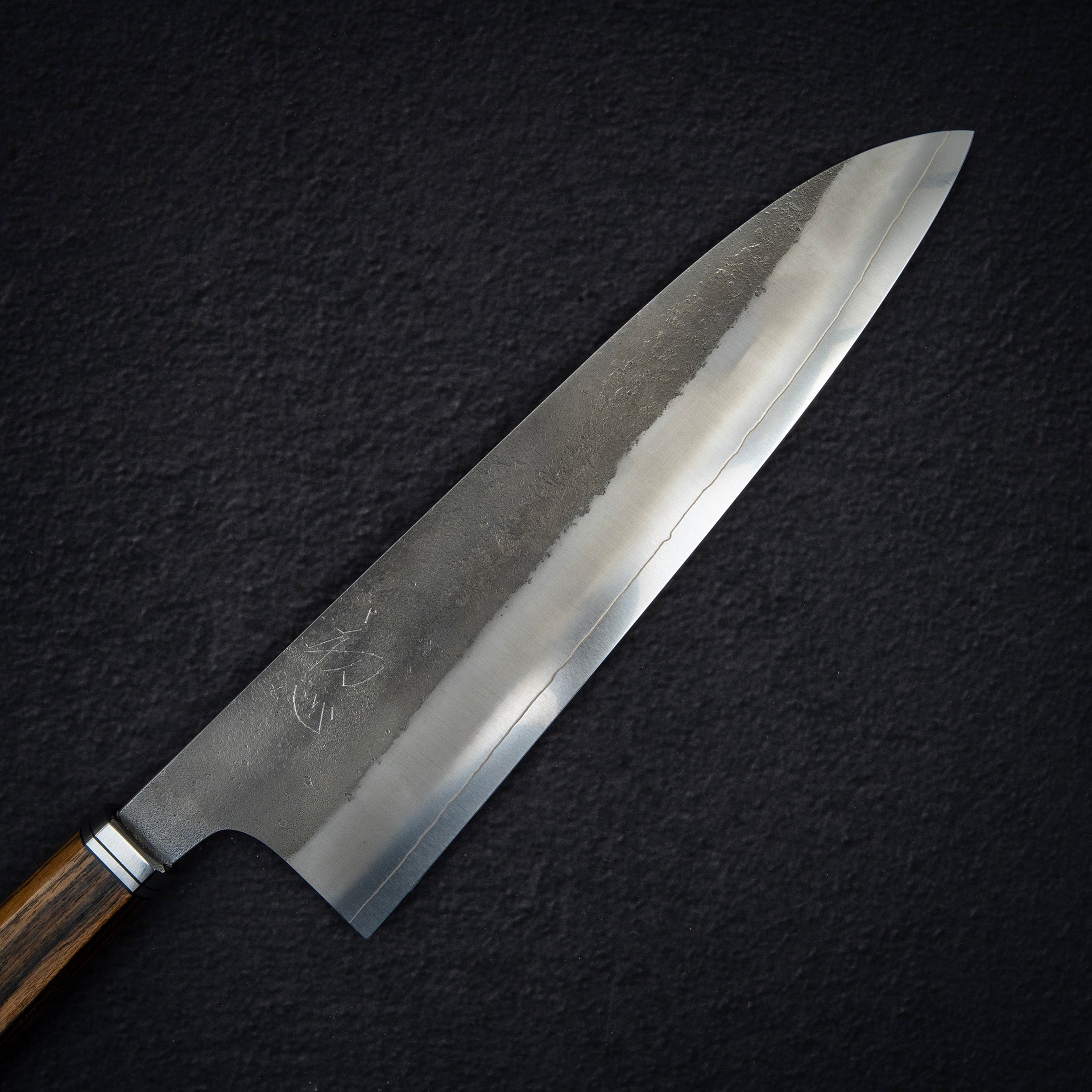 HatsukokoroxYoshikaneSKDNashijiGyuto210mmExtraTall_BocoteHandlel.jpg Hatsukokoro x Yoshikane SKD Nashiji Gyuto 210mm Extra Tall, Bocote Handle, view 3
