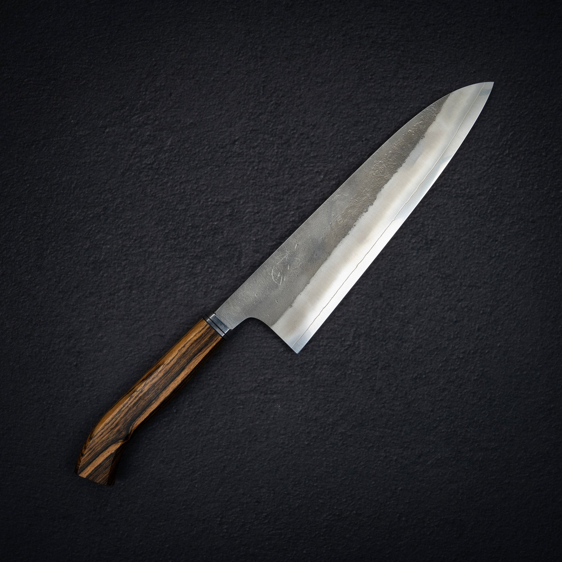 HatsukokoroxYoshikaneSKDNashijiGyuto210mmExtraTall_BocoteHandlem.jpg Hatsukokoro x Yoshikane SKD Nashiji Gyuto 210mm Extra Tall, Bocote Handle, view 2