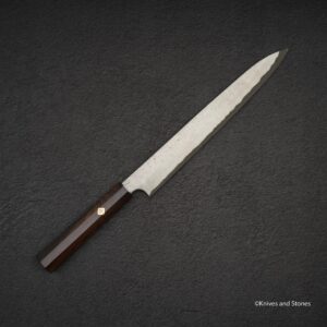 Nigara Anmon Kurozome Blue 2 Damascus Yanagiba 270mm
