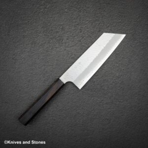 Nigara SG2 Tsuchime Matt Migaki K tip Nakiri 180mm Ebony Handle