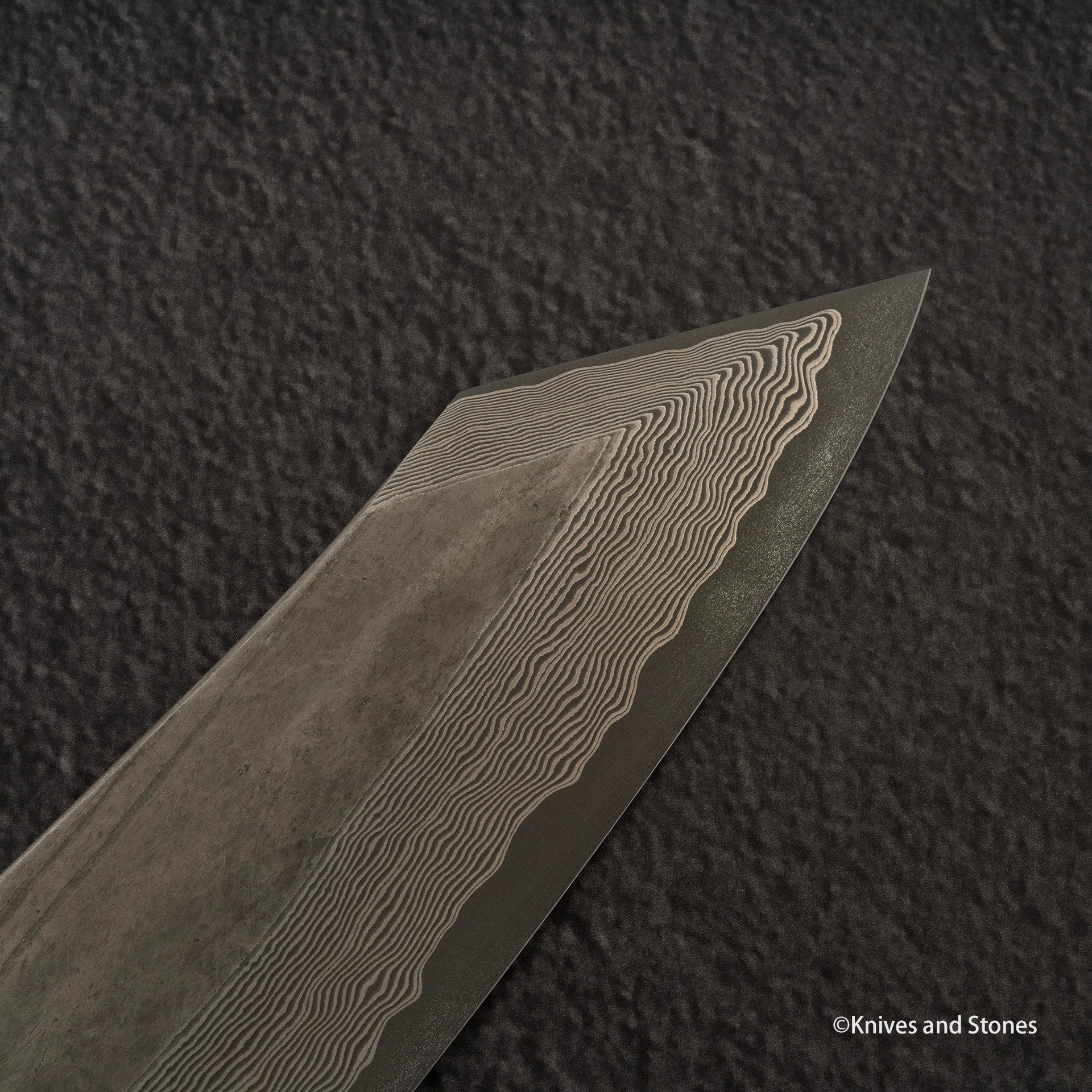 Nigara Ginsan Kurozome Damascus K tip Gyuto 210mm Birch Handle 20240606 134655768