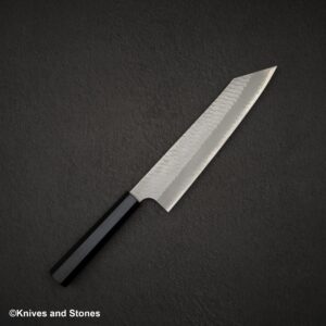 Nigara SG2 Tsuchime Matt Migaki K-tip Gyuto 240mm Ebony