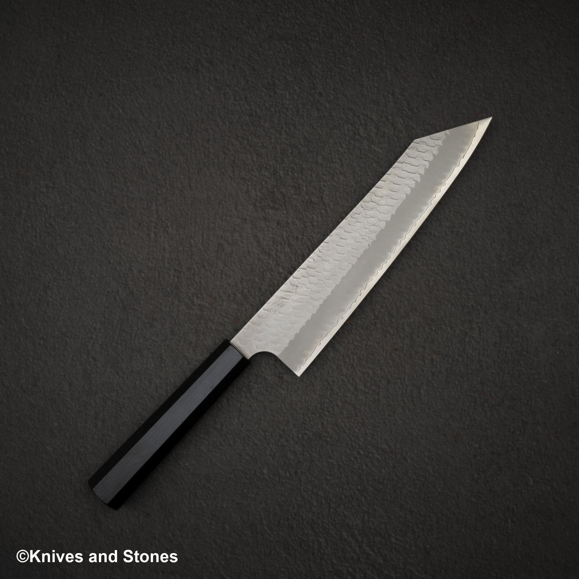 Nigara SG2 Tsuchime Matt Migaki K-tip Gyuto 240mm Ebony