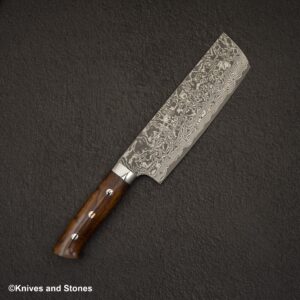 Takeshi Saji SG2 Black Damascus Nakiri 175mm Ironwood