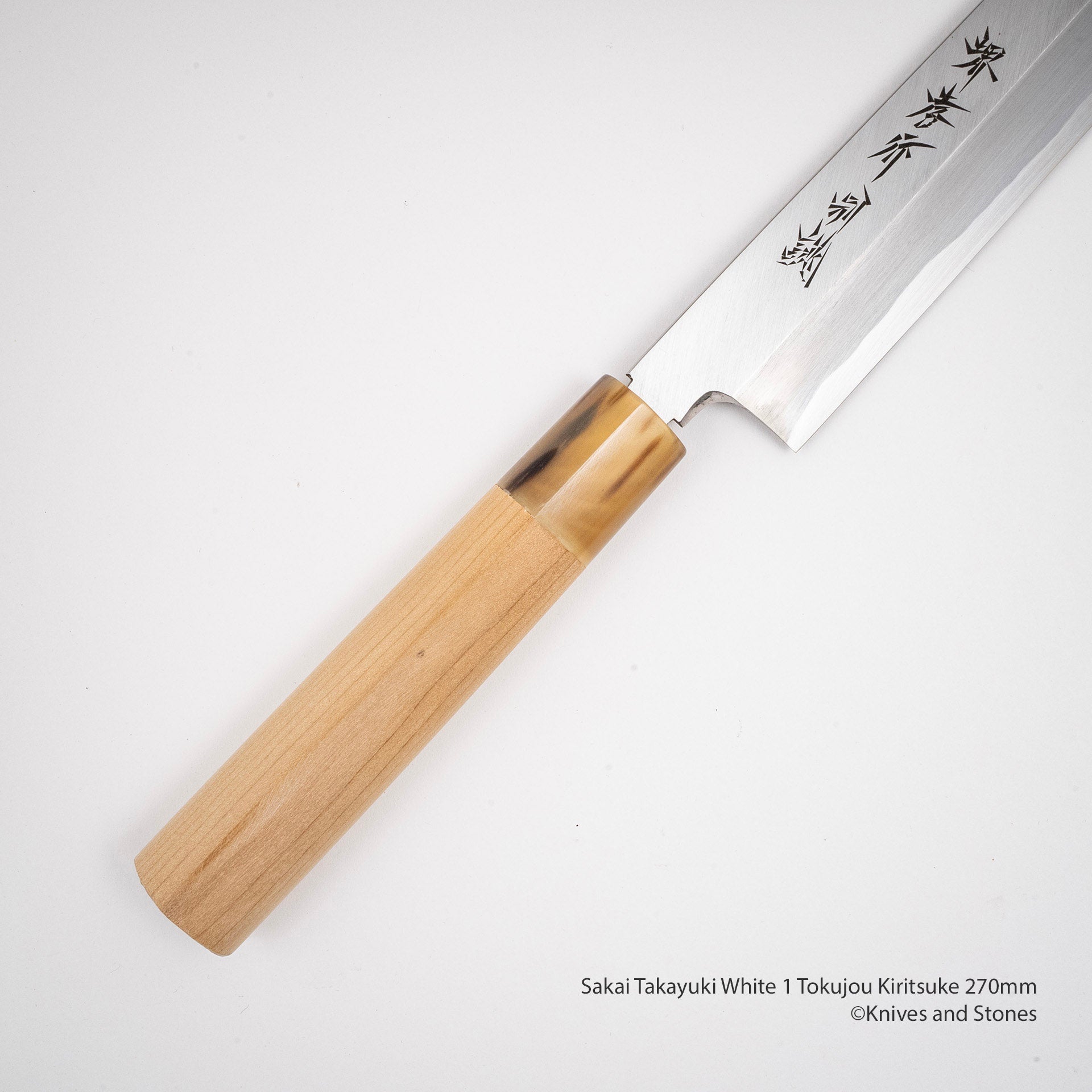SakaiTakayukiWhite1TokujouKiritsuke270mmH.jpg Sakai Takayuki Tokujou Kiritsuke 270mm White 2 Carbon Steel, view 2