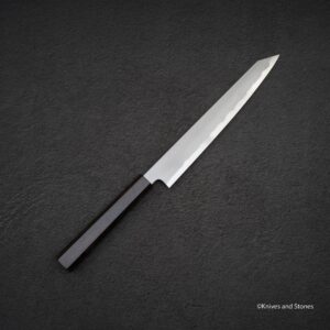 Tetsujin Blue 2 Kasumi K-tip Sujihiki 240mm Ebony Handle