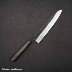 Yoshimi Kato Kintaro Aogami Super Damascus KU Nashiji Gyuto 210mm